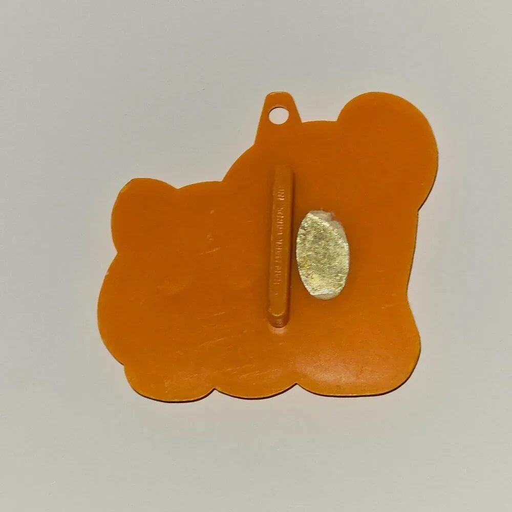VTG Playful Kitty Cat Hallmark Orange Plastic Cookie Cutter Halloween
